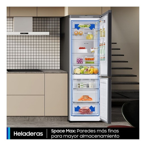 Imagen 8 de 10 de Heladera Inv Samsung Bespoke Rb33a3070 Satin Gray-beige 328l