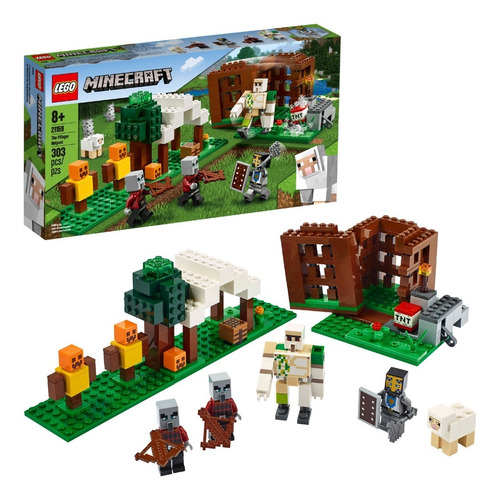 Lego Minecraft 21159 El Puesto De Saqueadores 303 Piezas