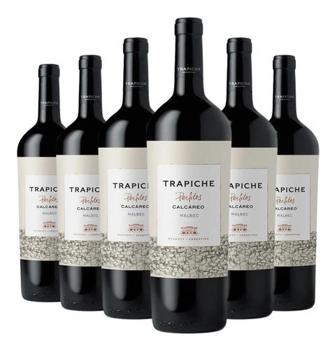 Vino Trapiche Perfiles Calcáreo Malbec Caja X 6 X 750ml.