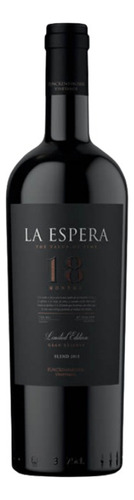 Vino red blend 60% Malbec, 20% Cabernet Sauvignon, 20% Syrah La Espera Gran Reserva Limited Edition 2019 bodega Funckenhausen en botella 750ml 750 ml