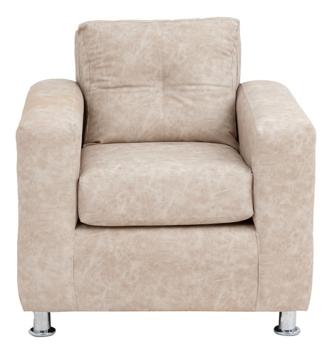 Sofá George 1 Cuerpo Cuero Auris Beige / Muebles América