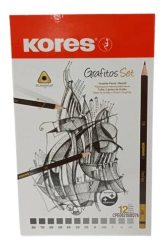 Lápiz De Dibujo Set*12 Unidades Kores 