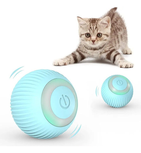 Brinquedo Inteligente Bola Giratória Pet Cat Silicone Usb
