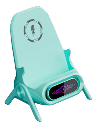 Mini Silla Con Cargador Inalámbrico Para Teléfono, Verde
