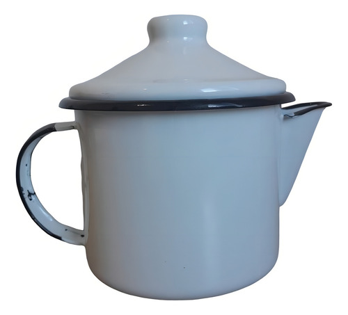 Bule Esmaltad Café Leiteira Para Cha Ágata 600ml Cores Cor Branco
