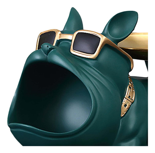 Estatuilla De Perro, Bandeja De Almacenamiento De Verde