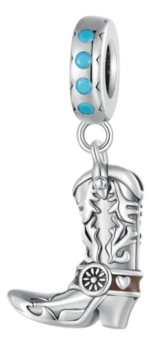 Charm O Dije De Bota Vaquera O Vaquero. Plata 0.925, Joyería