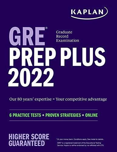 Book : Gre Prep Plus 2022 6 Practice Tests Proven Strategie
