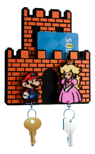Porta Llaves + Llaveros - Mario Bros