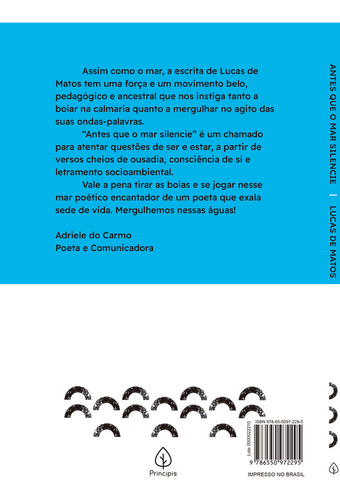 Antes Que O Mar Silencie, De Lucas De Matos. Editorial Principis, Capa Mole, Edição 1 Em Português, 2024