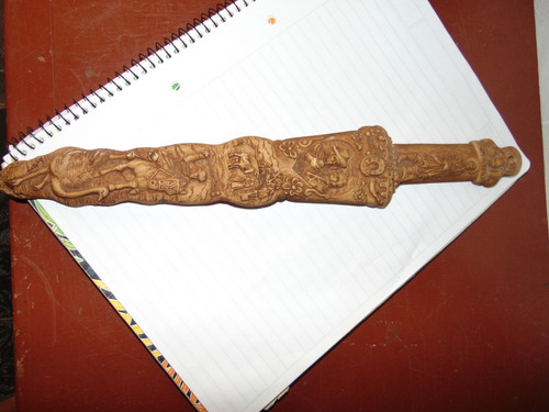 Talla, Tallado En Hueso Antiguo, Unico,firmado (Usado)