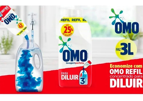 Sabão Líquido Omo Concentrado Lavagem Perfeita - Refil 500ml