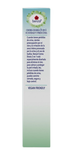 Benzal Crema Íntima Diaria 2 En 1 Cuidado Incontinencia