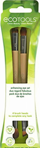 Ecotools Eye Enhancing Duo, Set De 2 Brochas Para Sombras De