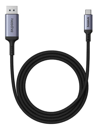 Cable Display Port 8k 60hz A Usb-c 3.1 2 Metros Color Negro