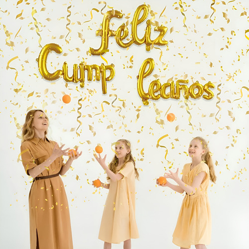 Globo Metálico Feliz Cumpleaños Happy Birthday Party Supplie Color Dorado Feliz Cumpleaños Golden