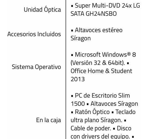 Imagen 6 de 7 de Computadora De Escritorio,siragon Slim 1500+altavoces