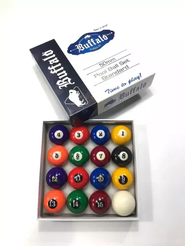 Jogo Bolas De Bilhar Sinuca Numeradas 50Mm Snooker