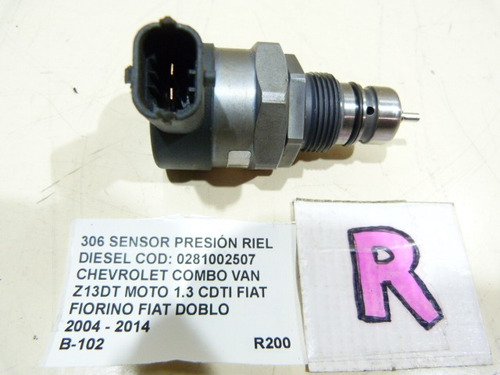 Sensor Presión Riel Diesel Chevrolet Combo Van 2004-2014 (Usado)