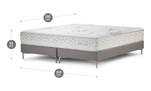 Cama Europea Mobo Super King 200 X 200 Cm - Rosen
