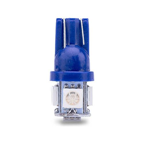 Par Lâmpada Led Pingo T10 6000k 5 Leds Smd 12v Azul Tarponn