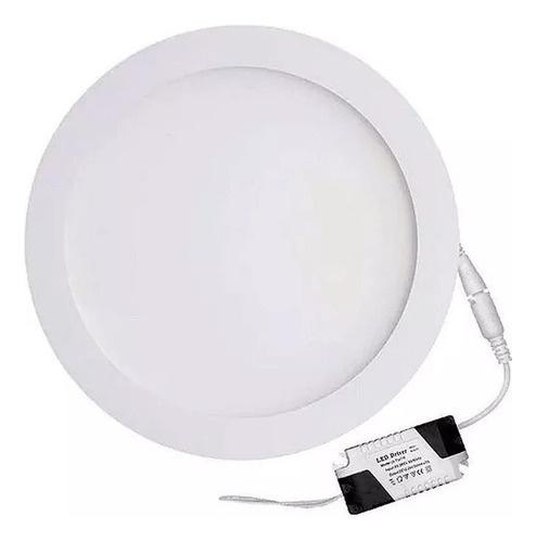 Plafon Led Embutir 18w 2700k Redondo Branco Quente - Elgin