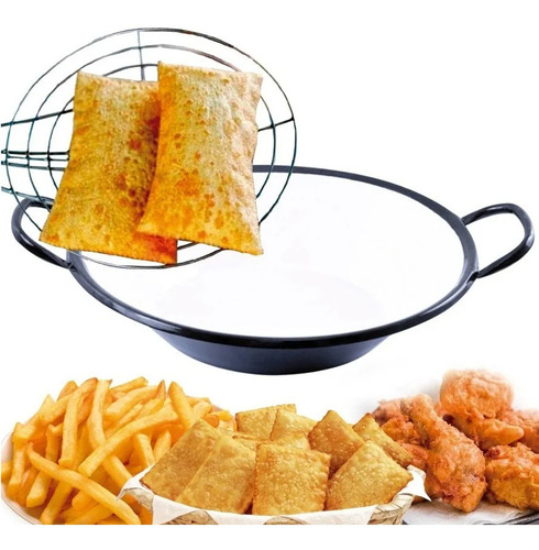 Fritador Pasteleiro Inox Tacho 14 Gás 5 L Frituras Em Geral Frequência A Gás Gás (Botijão)