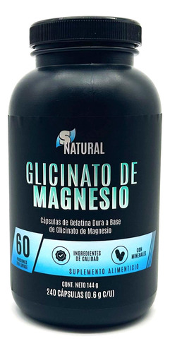 Glicinato De Magnesio 240 Capsulas Snatural