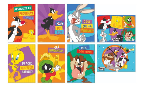 Cartaz Decorativo Looney Tunes Sortido 25x35cm C/08 Unid