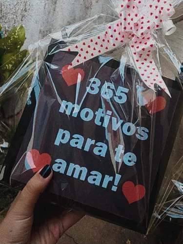 Caixinha 365 motivos pra te amar personalizada - Dia dos Namorados