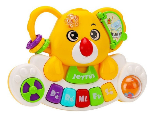 Juguete Didáctico Musical Con Luces Para Bebé Celeste Color Amarillo