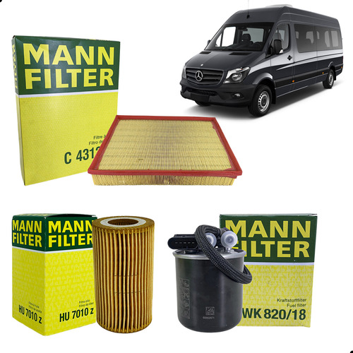 Kit Filtro Sprinter Nova 2012/... 311 415 515 - Mann