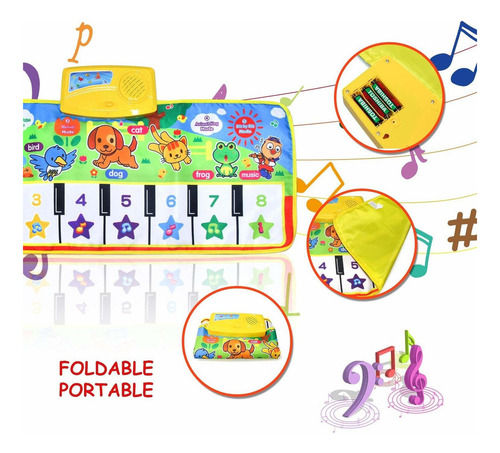 Teclado Interactivo Piano Mat Niños Musical Piso Baile Ester
