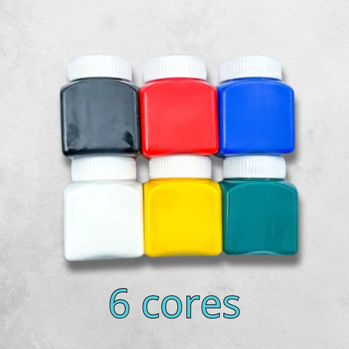 Tinta Guache Tempera Escolar 6 Tons De Cores Classica - 15ml