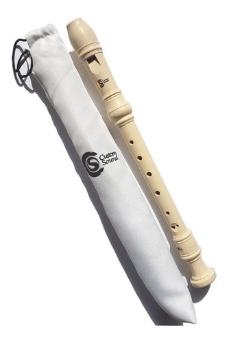 Flauta Doce Núcleo Custom Sound Germânica Creme Cfl1