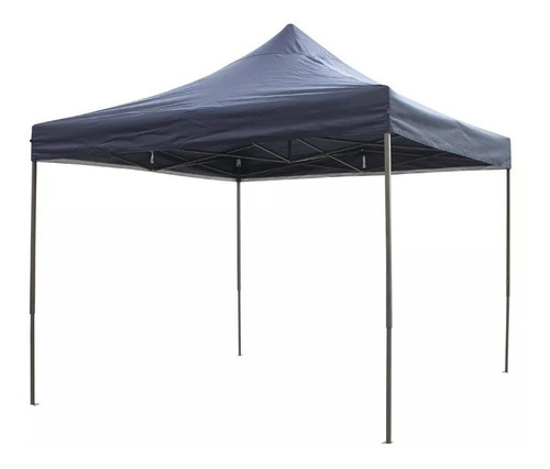 Toldo Plegable 2x2 Tipo Araña Lona Blanco-negro Impermeable 