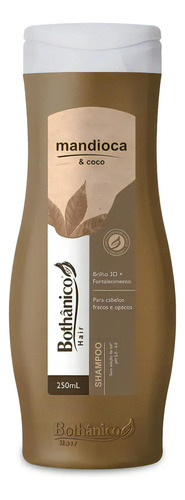 Shampoo Mandioca E Coco Brilho 3d + Fortalecimento