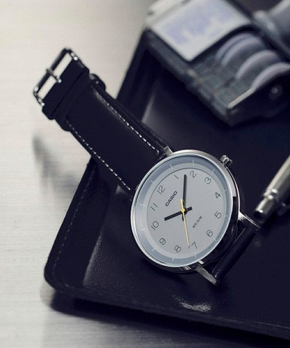 Reloj Casio Mtp E139l 8b / Correa Cuero Genuino