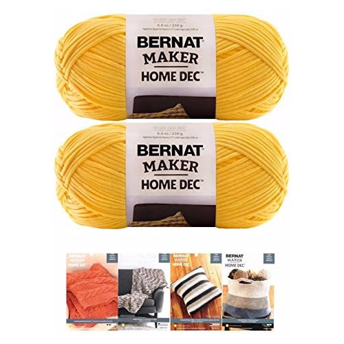 Paquete De Bernat Maker Home Dec Corded Yarn, 2 Madejas...