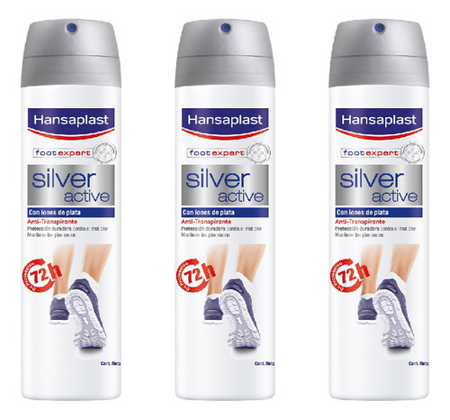 Pack X3 Spray Hansaplast Silver Active 150ml