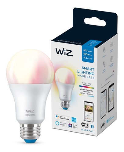 Wiz Bombilla Wifi Inteligente A19 De Color Conectado De 60 W