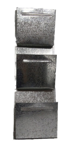 Imagen 3 de 4 de Revistero Fichero Zinc Triple Galvanizado Artesanal