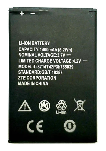 Bateria Para Zte Blade A3 T220 Af3 A5 Af5 Li3714t42p3h765039