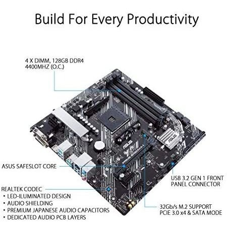 Imagen 2 de 4 de Tarjeta O Placa Madre Asus Prime B450m-a 2(ii) Amd Am4