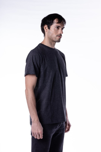 Pack 2 Remeras Hombre Manga Corta Gris Y Negro Melange Mizu