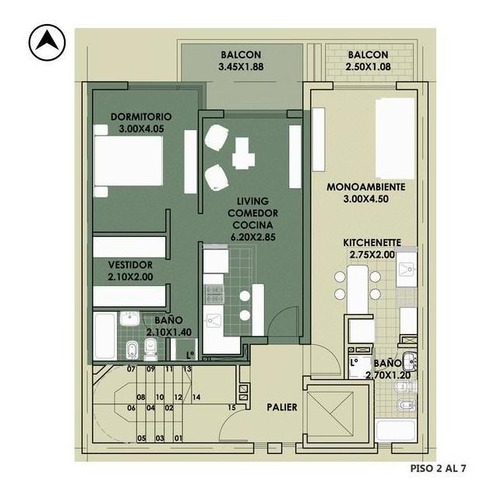 Imagen 16 de 20 de Departamento 1 Dormitorio En Venta - Parque España