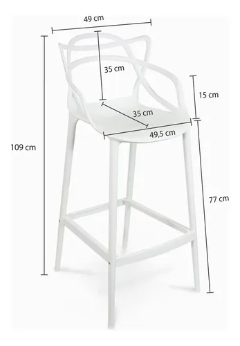 Butaco Bar Ambiente Living Blanco 1 Unidad Altura 109 Cm