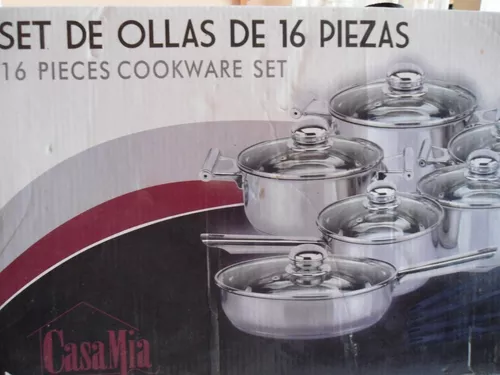 Set De Ollas Antiadherentes, Aluminio, 11 Piezas P57-11BK de