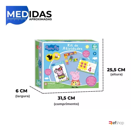 Kit de Atividade Jogo da Memória Pintura Dominó Peppa Pig