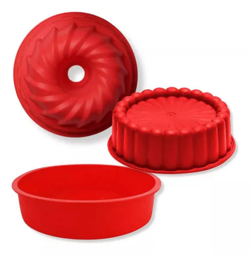 Forma de Silicone Para Doces Torta Pudim Bolo Cozinha Princesa Azul Kit 3  Unidades - ABMIDIA - Formas e Assadeiras - Magazine Luiza